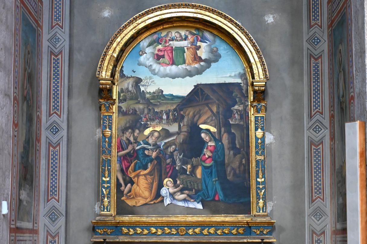 Giuliano Presutti (Persciutti) (1517–1521), Geburt Christi, Gubbio, Kathedrale Santi Mariano e Giacomo, 1513–1521