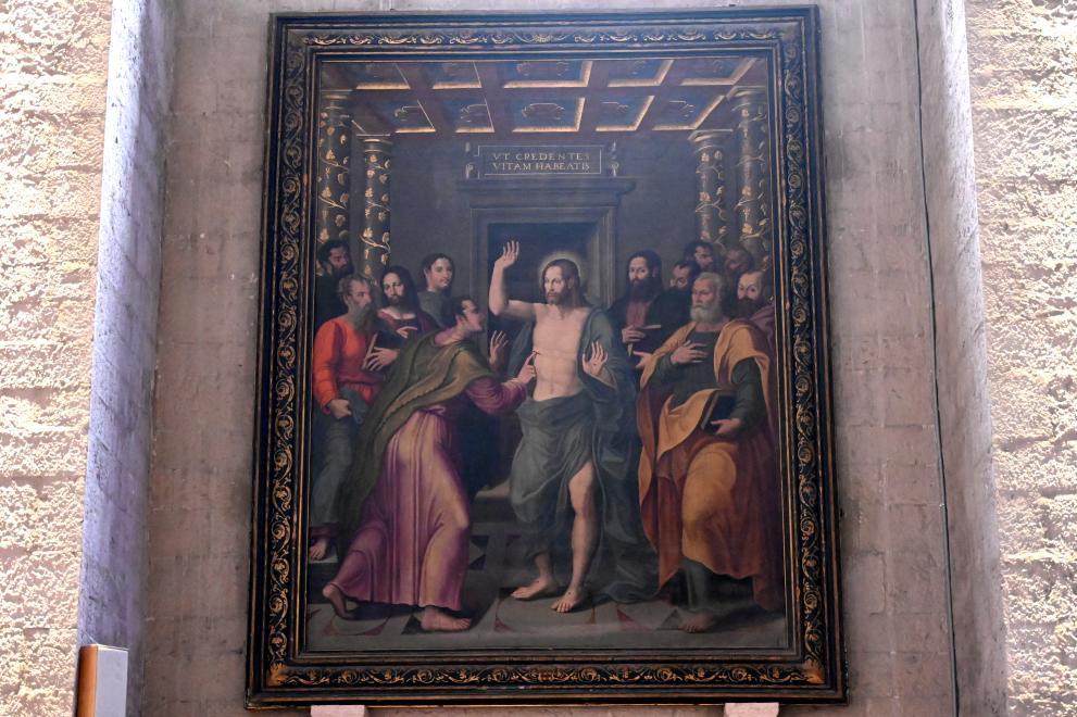 Benedetto Nucci (1490–1589), Christus und der ungläubige Thomas, Gubbio, Kathedrale Santi Mariano e Giacomo, 1589, Bild 1/2