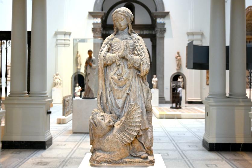 Heilige Margareta mit dem Drachen, Aube, Kirche Saint-Germain, jetzt London, Victoria and Albert Museum, 0. Etage, Mittelalter und Renaissance, um 1530–1540, Bild 1/2