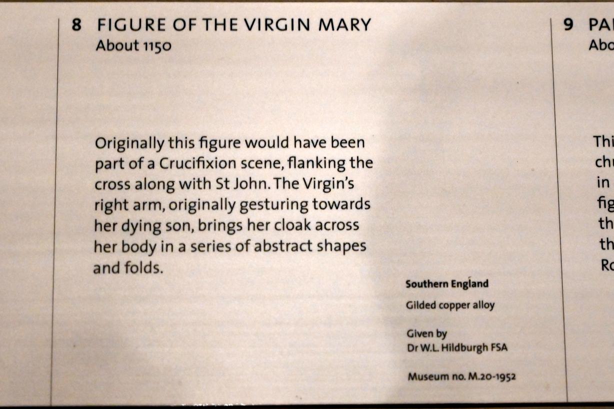 Marienfigur, London, Victoria and Albert Museum, -1. Etage, Mittelalter und Renaissance, um 1150, Bild 2/2