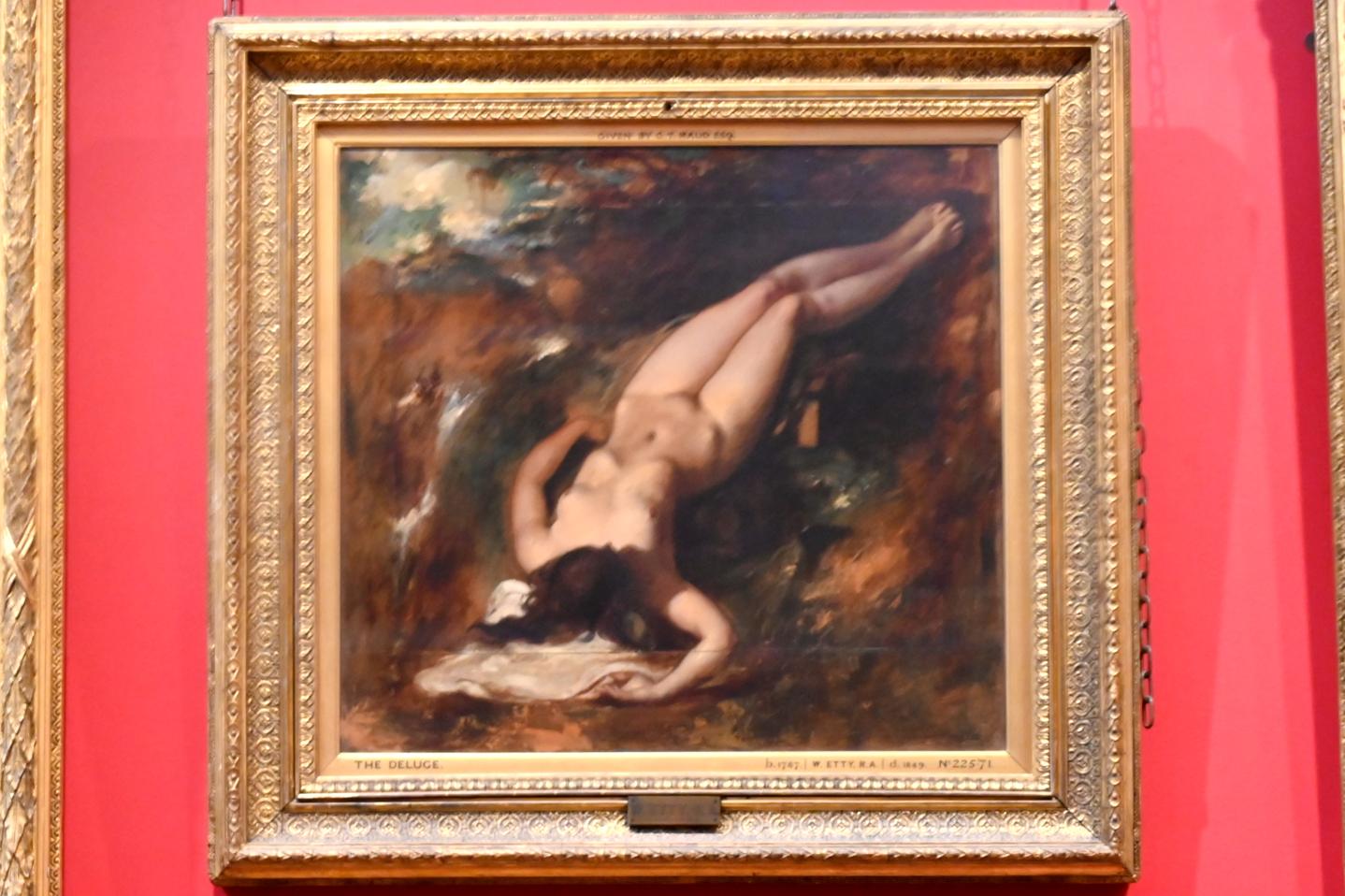 William Etty (1840), Die Sintflut, London, Victoria and Albert Museum, 2. Etage, Paintings, um 1835–1845, Bild 1/2