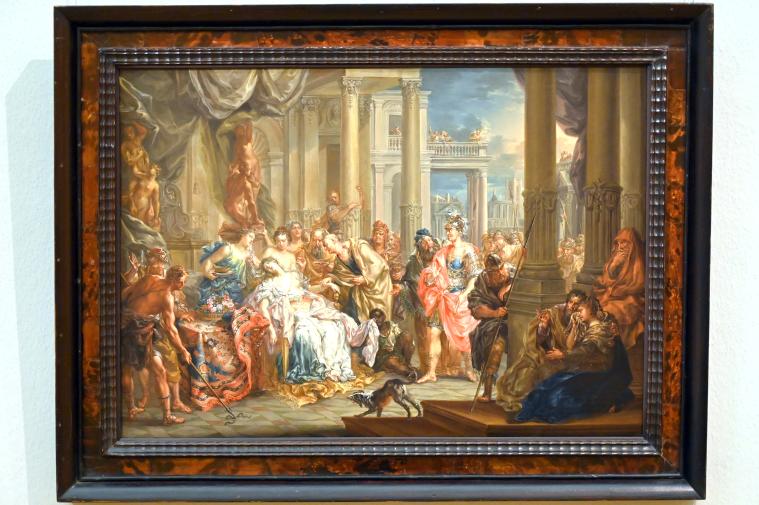 Johann Georg Platzer (1725–1750), Tod der Kleopatra, Salzburg, Salzburger Residenz, Residenzgalerie, 1739, Bild 1/2