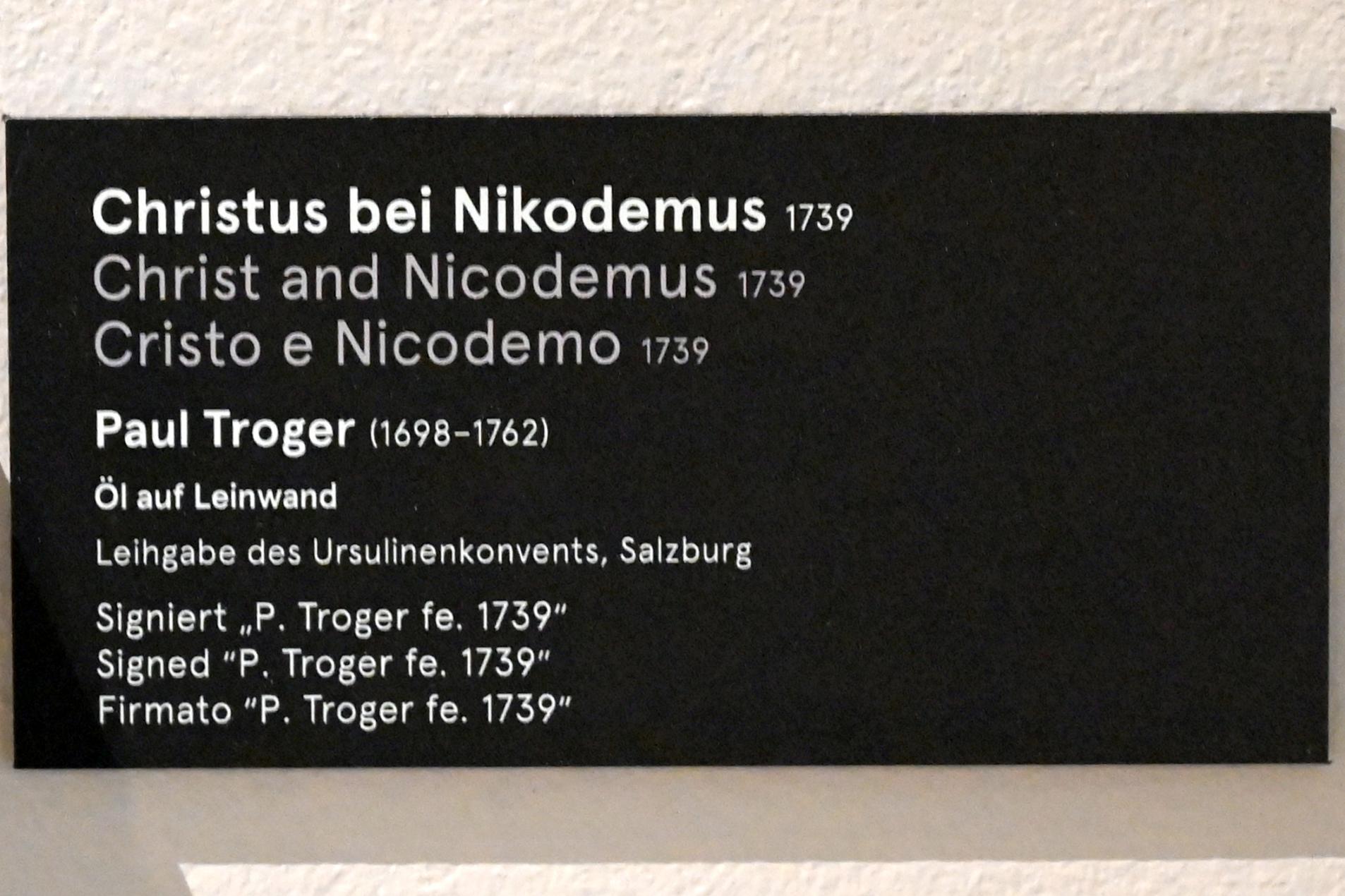 Paul Troger (1727–1750), Christus bei Nikodemus, Salzburg, Dommuseum Salzburg, 1739, Bild 2/2