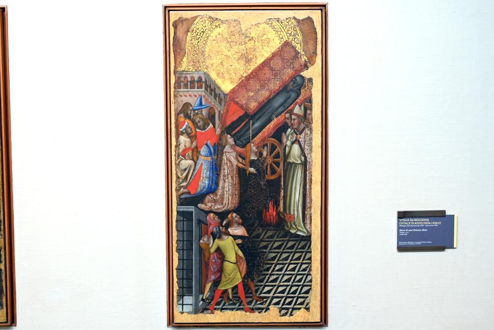 Vitale da Bologna (1329–1350), Szenen aus dem Leben Antonius des Großen, Bologna, Pinacoteca Nazionale, Saal 1, 1340–1345, Bild 5/6