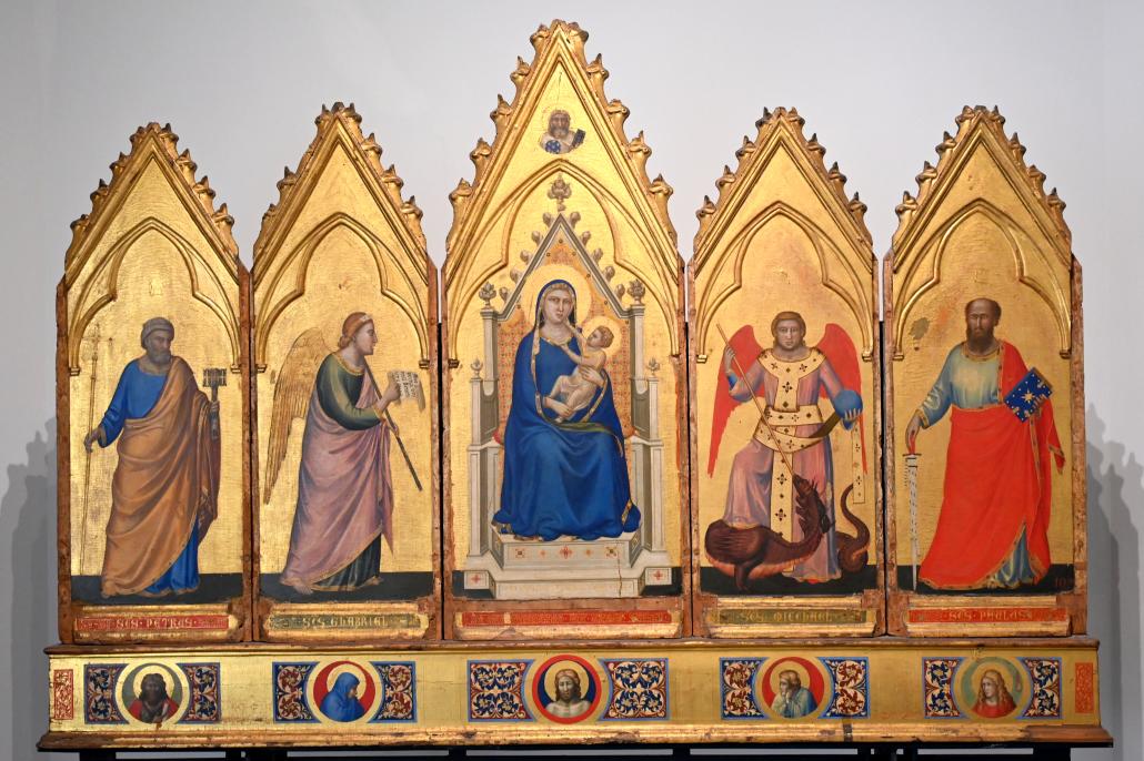 Giotto di Bondone (Giotto) (1298–1330), Polyptychon, Bologna, Pinacoteca Nazionale, Saal 3, um 1330