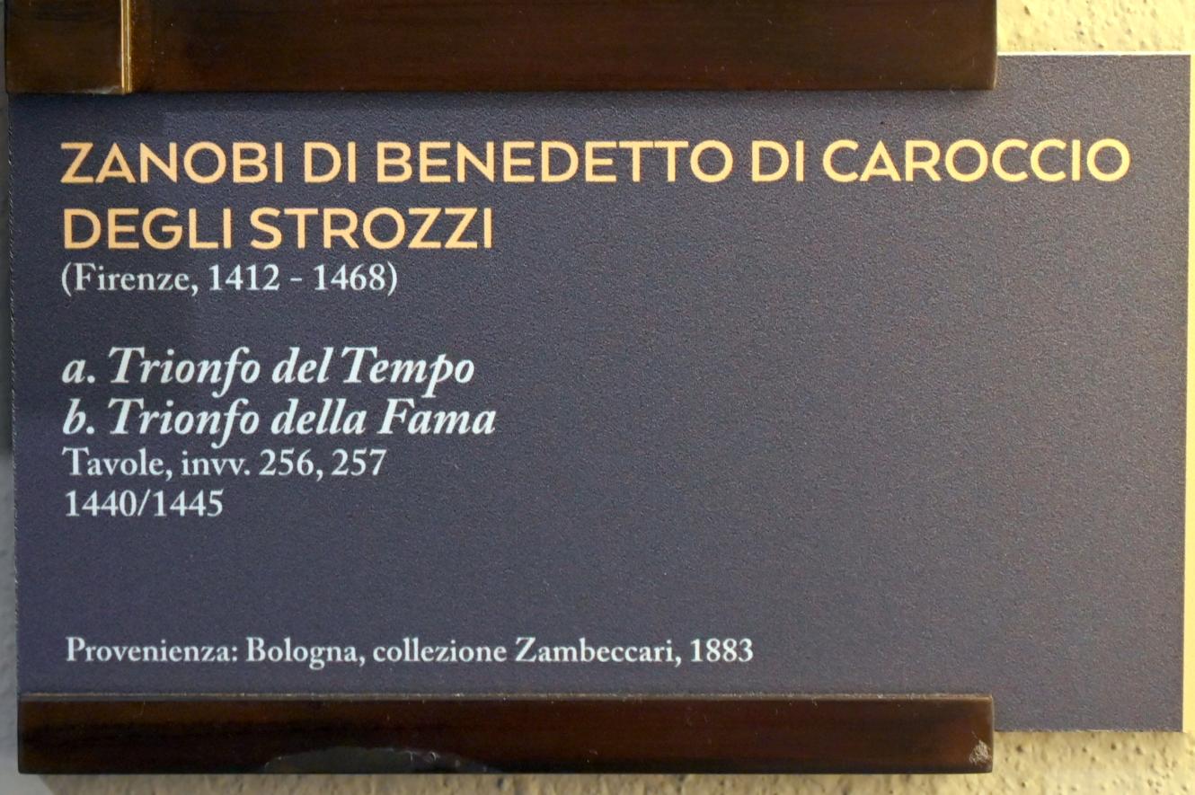 Zanobi di Benedetto di Caroccio degli Strozzi (1442–1452), Triumph des Ruhmes, Bologna, Pinacoteca Nazionale, Saal 4, 1440–1445, Bild 2/2
