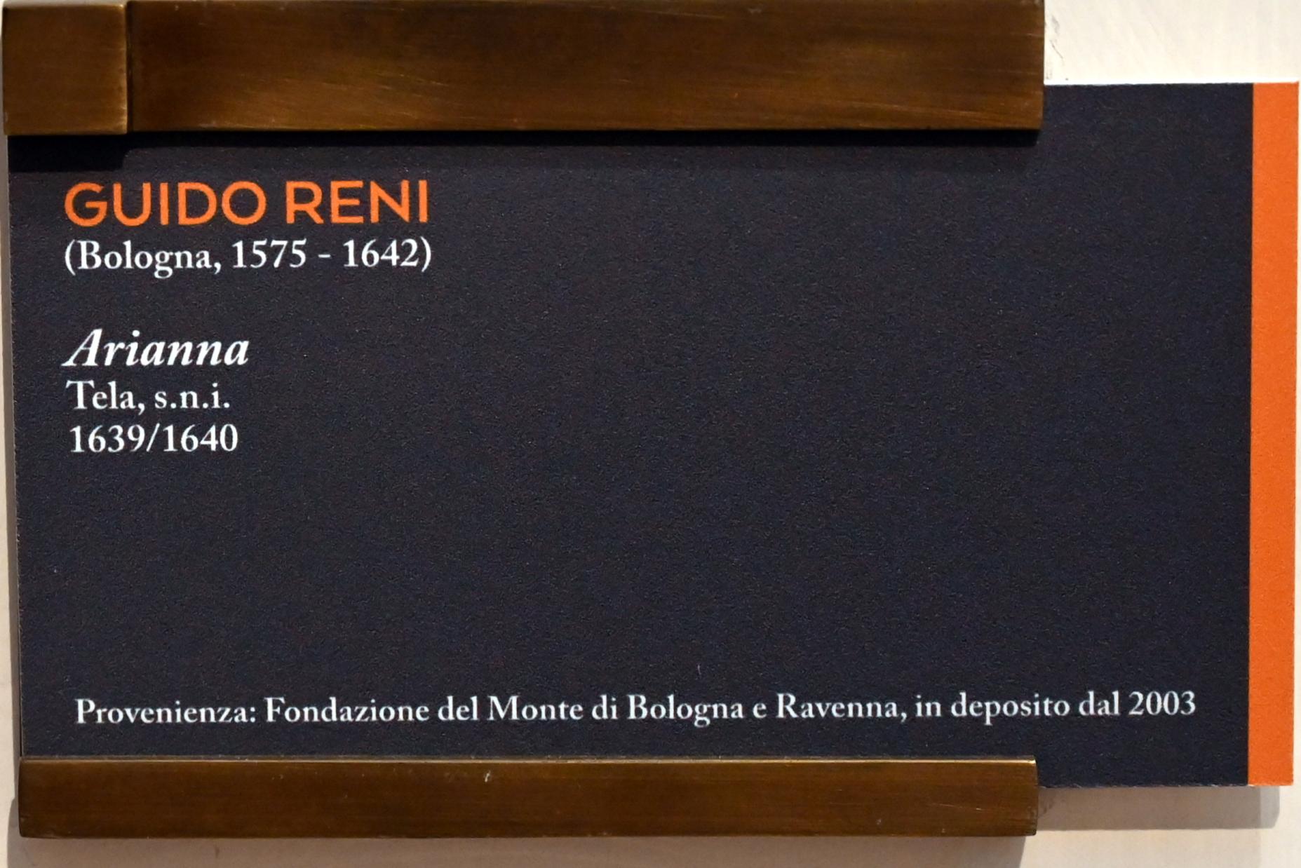 Guido Reni (1596–1641), Ariadne, Bologna, Pinacoteca Nazionale, Saal 24, 1639–1640, Bild 2/2