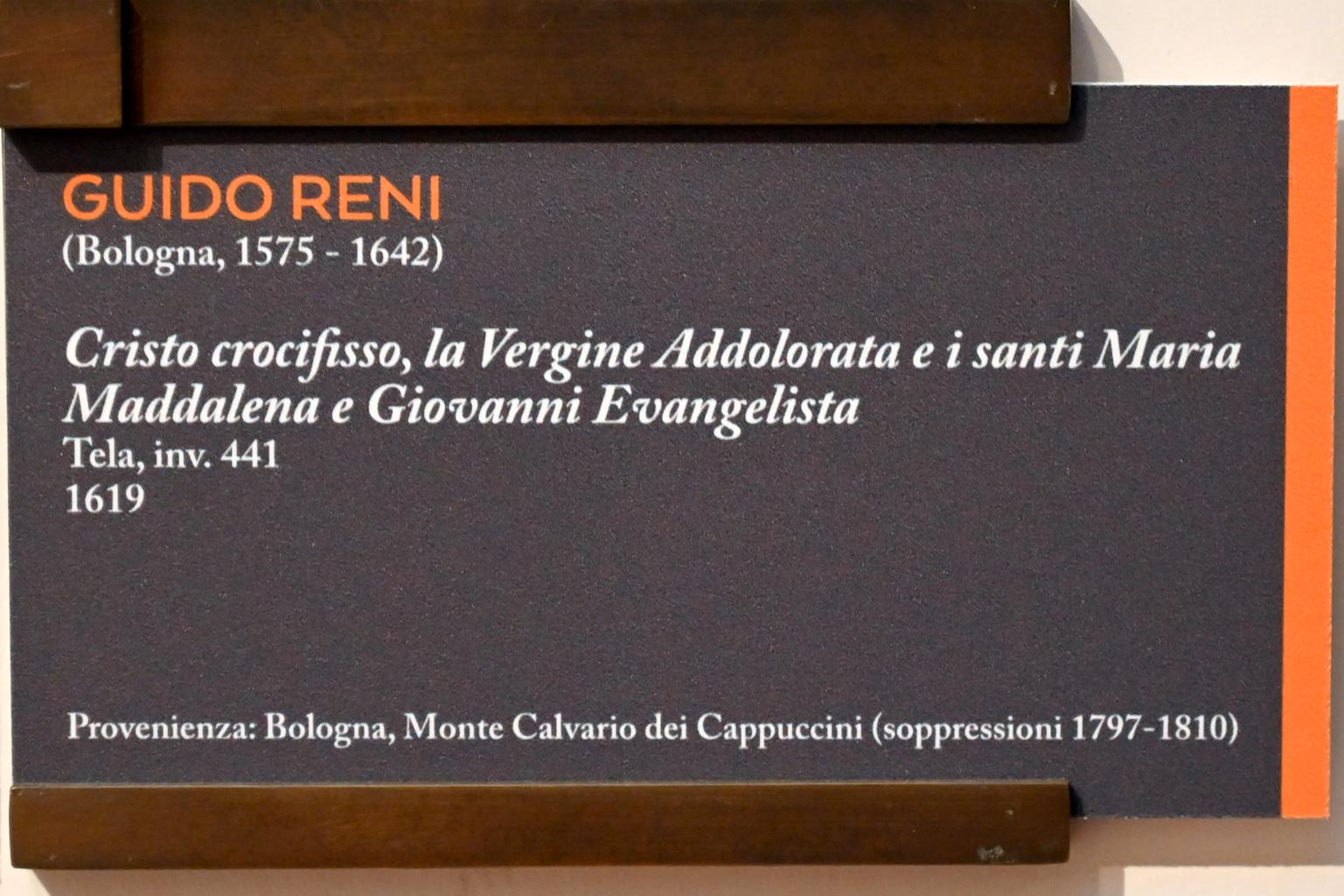 Guido Reni (1596–1641), Kreuzigung, Bologna, Pinacoteca Nazionale, Saal 24, 1619, Bild 2/2