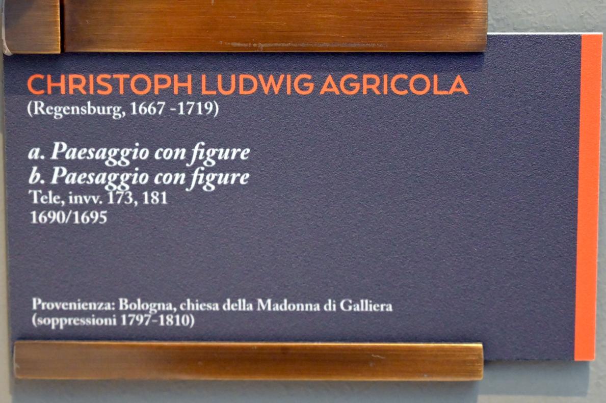 Christoph Ludwig Agricola (1692–1701), Landschaft mit Staffagefiguren, Bologna, Chiesa di Santa Maria in Galliera, jetzt Bologna, Pinacoteca Nazionale, Saal 30, 1690–1695, Bild 2/2