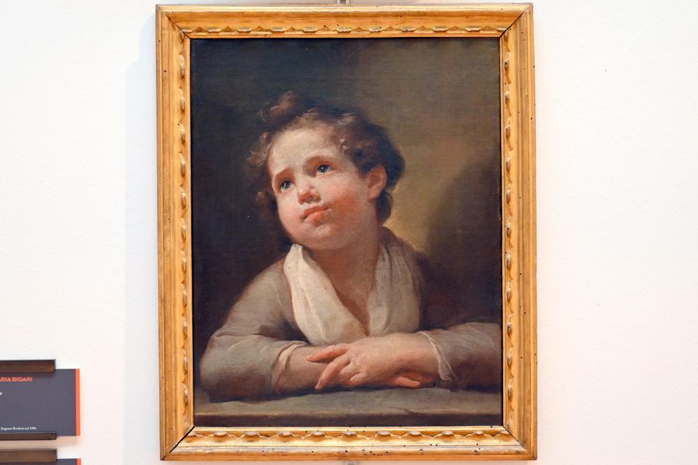 Ubaldo Gandolfi (1764–1778), Junge mit seinen Händen auf einer Fensterbank, Bologna, Pinacoteca Nazionale, Saal 30, um 1777