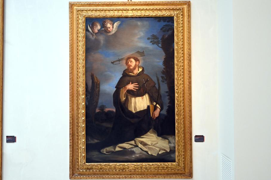 Giovanni Francesco Barbieri (Il Guercino) (1612–1659), Heiliger Petrus von Verona, Castel Bolognese, ehem. Oratorio di Santa Croce, jetzt Bologna, Pinacoteca Nazionale, Saal 26, 1647, Bild 1/2