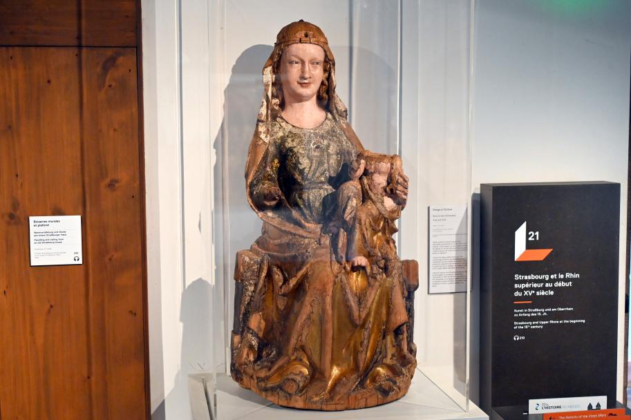 Maria mit Kind, Straßburg, Musée de l’Œuvre Notre-Dame (Frauenhausmuseum), 14. Jhd., Bild 1/4