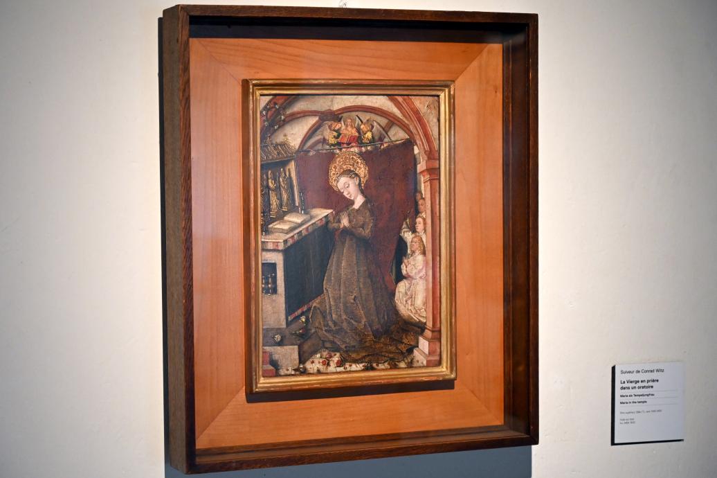 Konrad Witz (Nachahmer) (1446), Maria als Tempeljungfrau, Straßburg, Musée de l’Œuvre Notre-Dame (Frauenhausmuseum), um 1440–1450, Bild 1/2