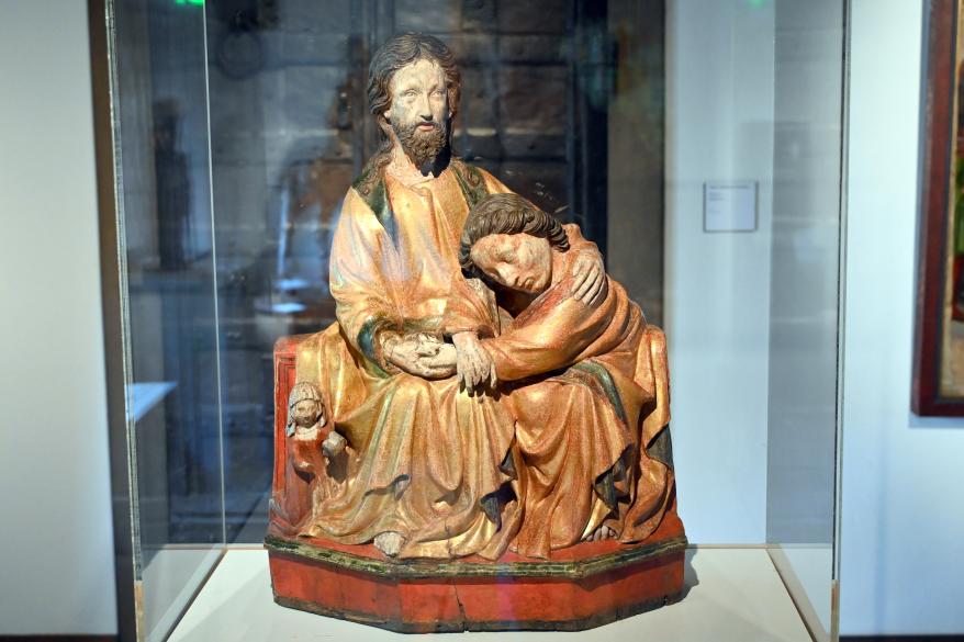 Christus und Johannes, Colmar, ehem. Dominikanerklosters, jetzt Straßburg, Musée de l’Œuvre Notre-Dame (Frauenhausmuseum), um 1430, Bild 1/4