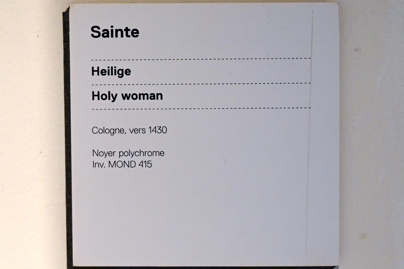Weibliche Heilige, Straßburg, Musée de l’Œuvre Notre-Dame (Frauenhausmuseum), um 1430, Bild 3/3