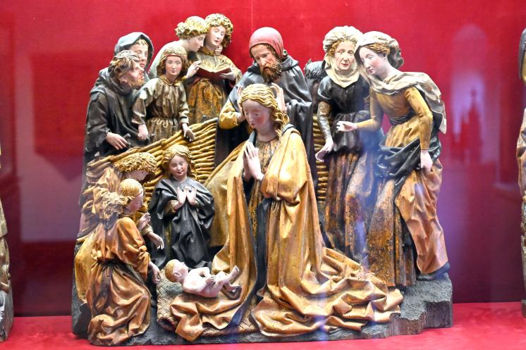 Anbetung des Christkindes, Molsheim, Chartreuse de Molsheim, jetzt Straßburg, Musée de l’Œuvre Notre-Dame (Frauenhausmuseum), um 1460