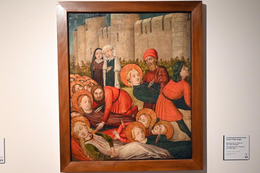 Martyrium der Heiligen Ursula und der elftausend Jungfrauen, Straßburg, Musée de l’Œuvre Notre-Dame (Frauenhausmuseum), um 1450, Bild 1/2