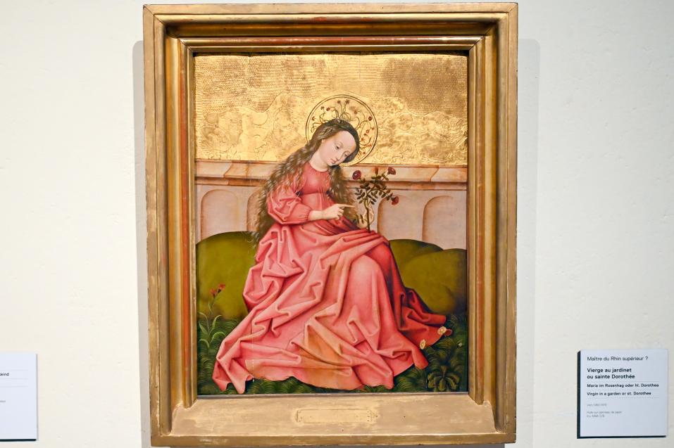 Maria im Rosenhag, Straßburg, Musée de l’Œuvre Notre-Dame (Frauenhausmuseum), um 1460–1470, Bild 1/2
