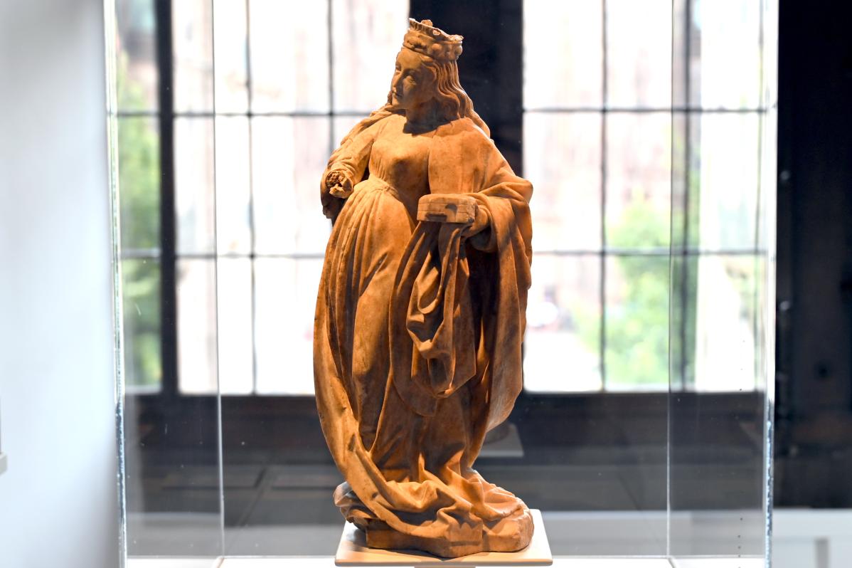 Niklaus von Hagenau (Niklas Zimmerlin) (1485–1500), Heilige Barbara, Straßburg, Straßburger Münster, jetzt Straßburg, Musée de l’Œuvre Notre-Dame (Frauenhausmuseum), um 1484–1486