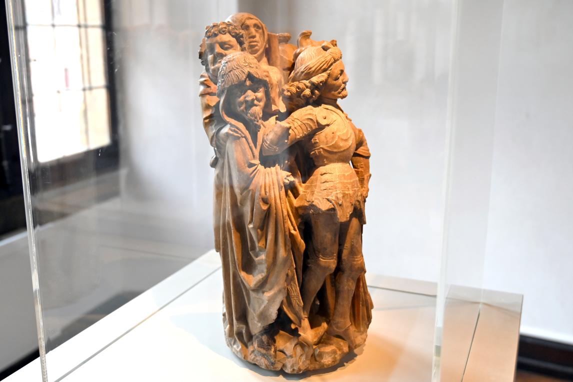 Figurengruppe einer Kreuzigung: Soldat mit Nikodemus und Josef von Arimathäa, Straßburg, Musée de l’Œuvre Notre-Dame (Frauenhausmuseum), um 1470–1480, Bild 2/5