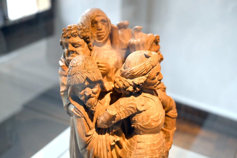 Figurengruppe einer Kreuzigung: Soldat mit Nikodemus und Josef von Arimathäa, Straßburg, Musée de l’Œuvre Notre-Dame (Frauenhausmuseum), um 1470–1480, Bild 3/5