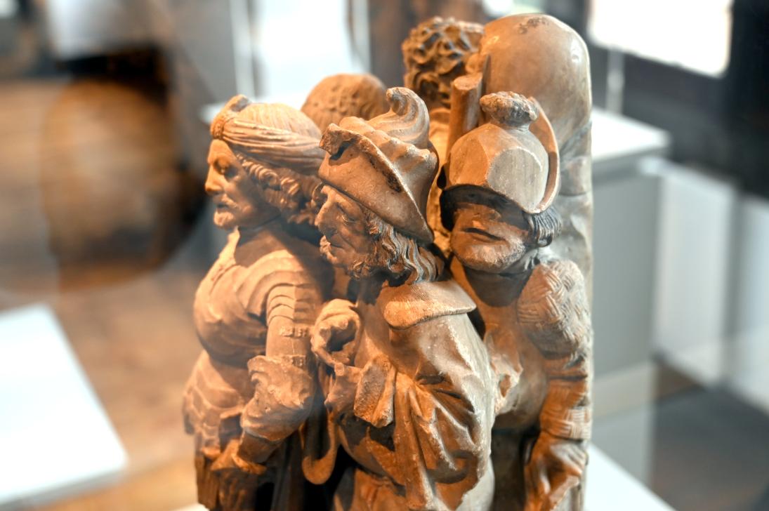 Figurengruppe einer Kreuzigung: Soldat mit Nikodemus und Josef von Arimathäa, Straßburg, Musée de l’Œuvre Notre-Dame (Frauenhausmuseum), um 1470–1480, Bild 4/5