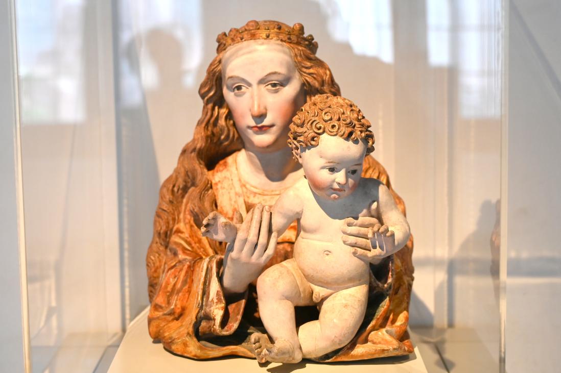 Büste von Maria mit Kind, Straßburg, Musée de l’Œuvre Notre-Dame (Frauenhausmuseum), um 1460, Bild 1/4