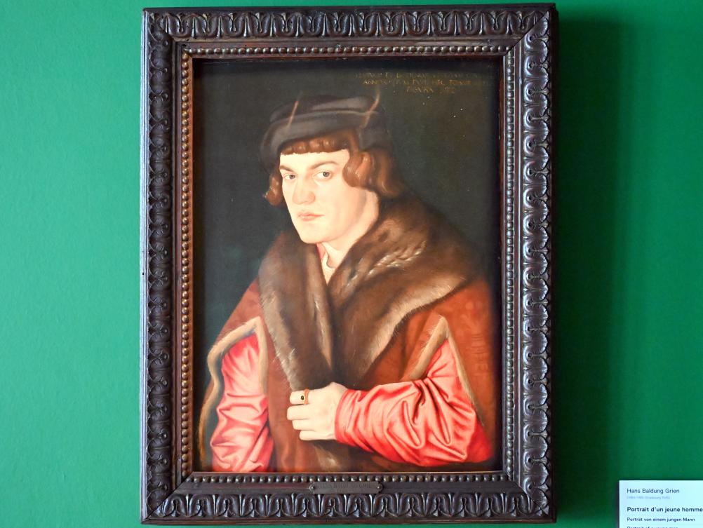 Hans Baldung Grien (1500–1544), Porträt eines jungen Mannes, Straßburg, Musée de l’Œuvre Notre-Dame (Frauenhausmuseum), 1519