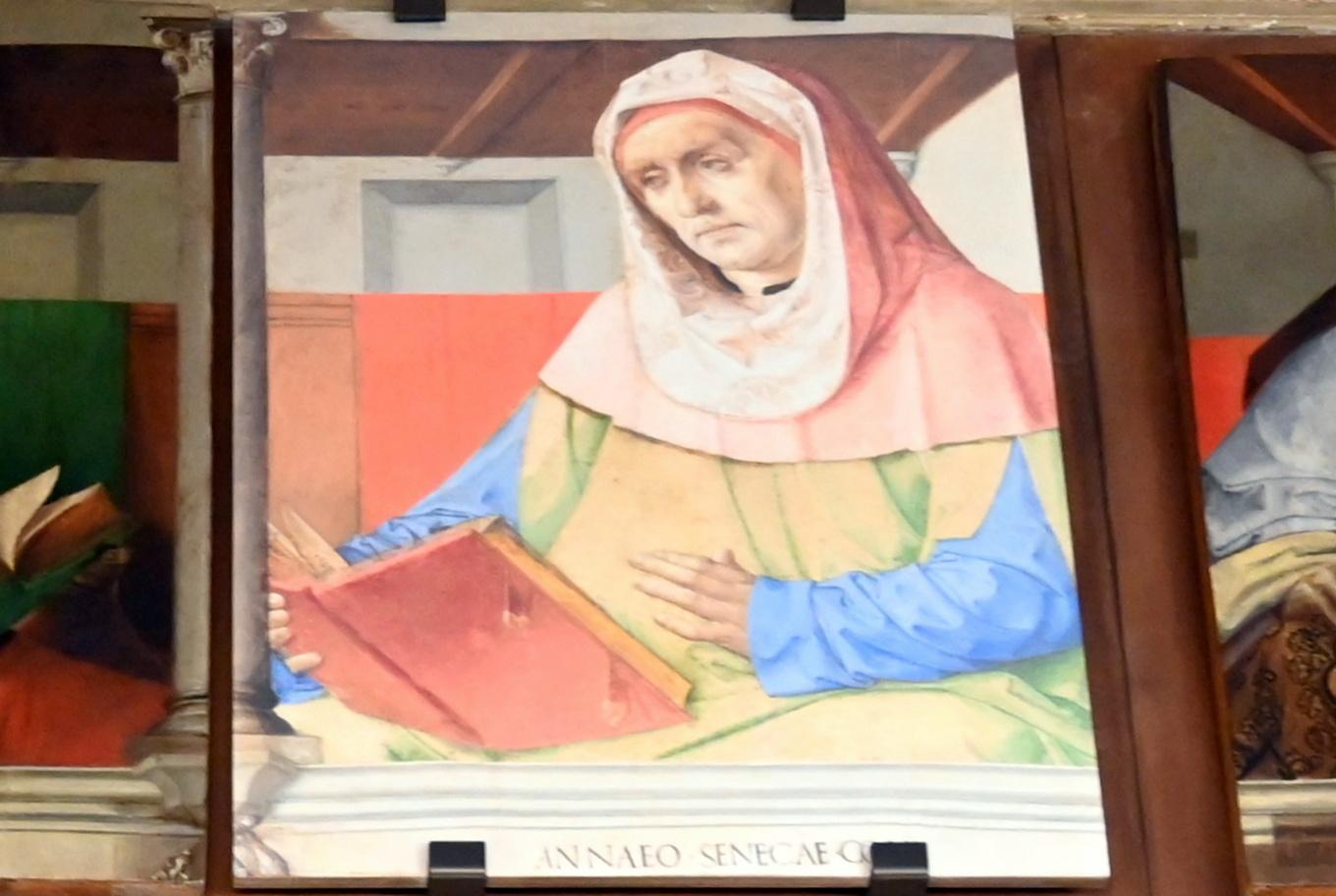 Joos van Wassenhove (Justus van Gent) (1465–1473), Seneca, Urbino, Palazzo Ducale, jetzt Urbino, Galleria Nazionale delle Marche, Saal 18, Undatiert, Bild 1/2