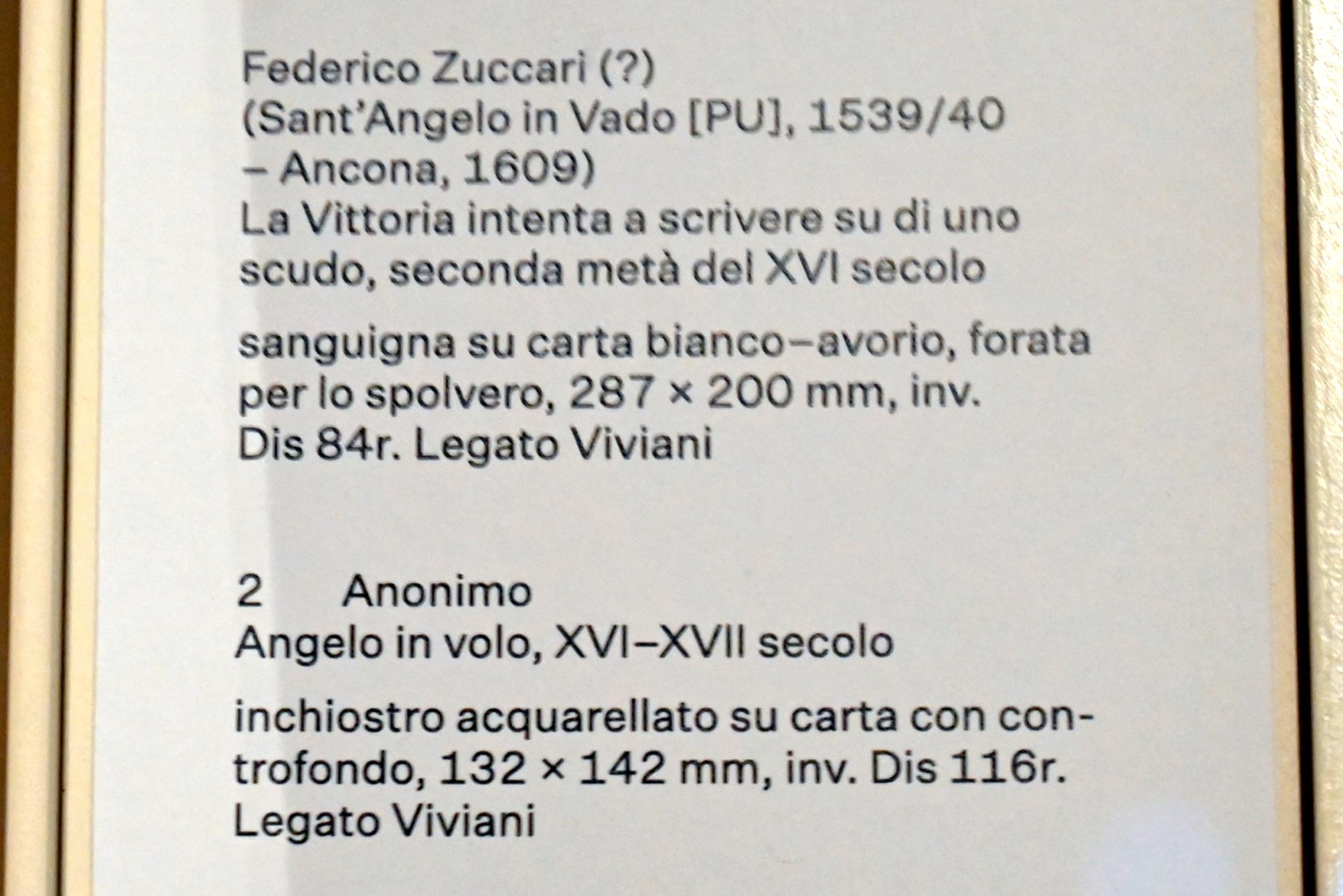 Federico Zuccari (1566–1608), Victoria beim Schreiben auf einem Schild, Urbino, Galleria Nazionale delle Marche, Obergeschoß Saal 7, 2. Hälfte 16. Jhd., Bild 2/2