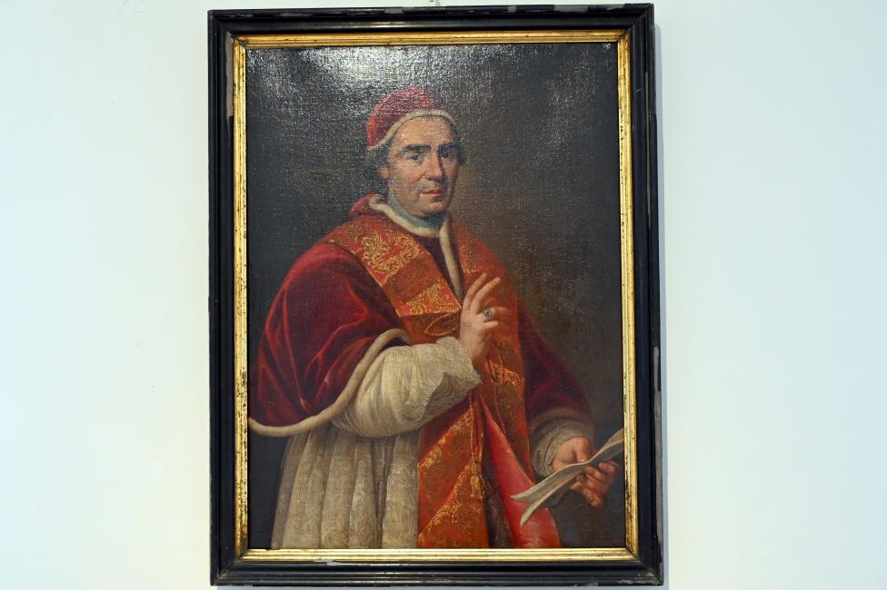 Porträt von Papst Clemens XIV., Rimini, Stadtmuseum, Saal 1, um 1770, Bild 1/2