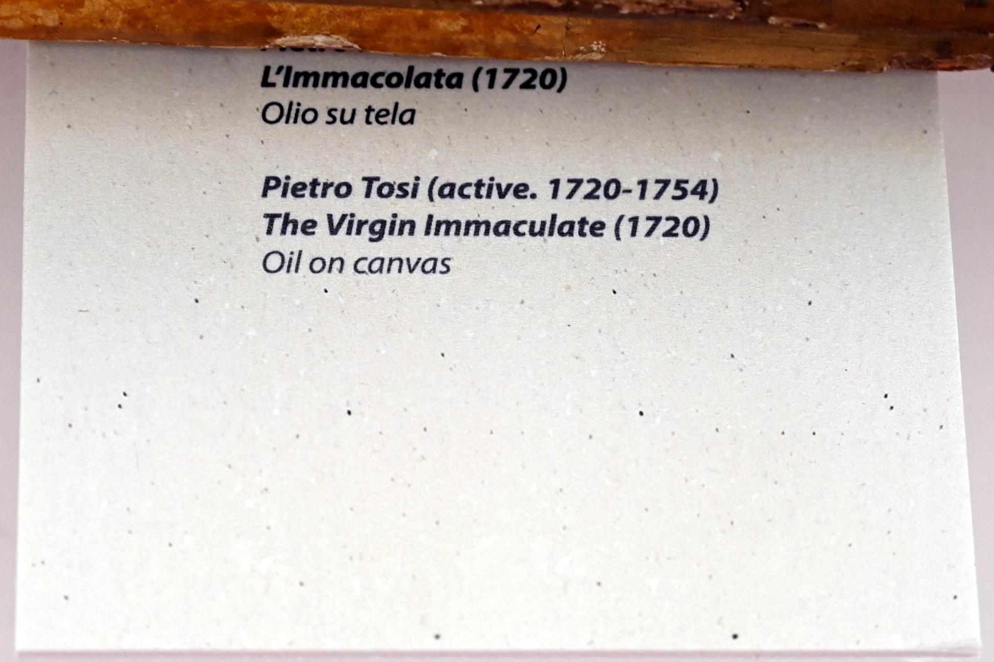 Pietro Tosi (1720), Unbefleckte Empfängnis, Rimini, Stadtmuseum, Saal 2, 1720, Bild 2/2