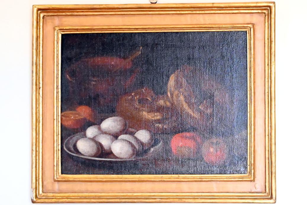 Nicola Levoli (1770), Stillleben mit Eiern und Brot, Rimini, Stadtmuseum, Saal 11, Undatiert, Bild 1/2