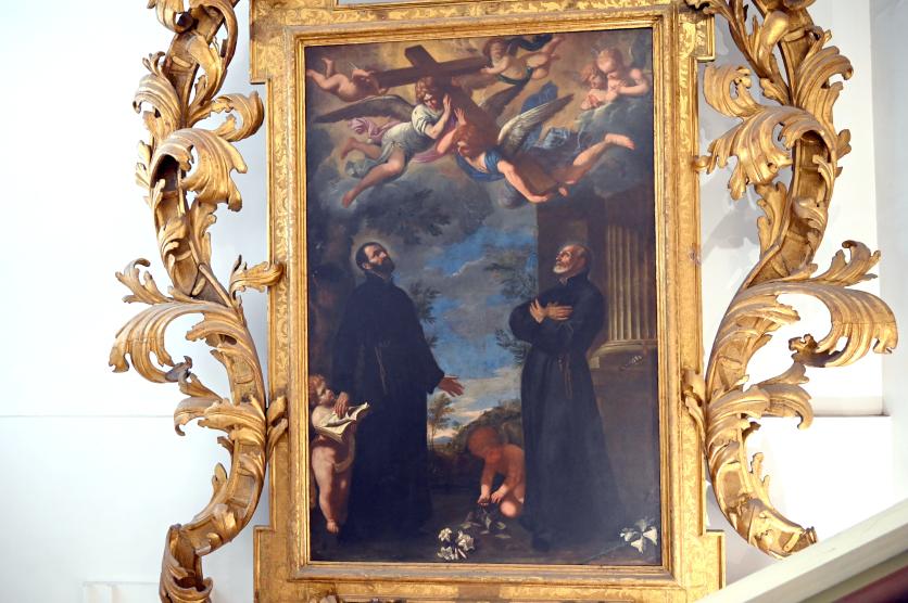 Giovan Battista Bolognini (1650), Die heiligen Kajetan und Andrea Avellino, Rimini, ehem. Chiesa dei Teatini, jetzt Rimini, Stadtmuseum, Treppenhaus, 1650