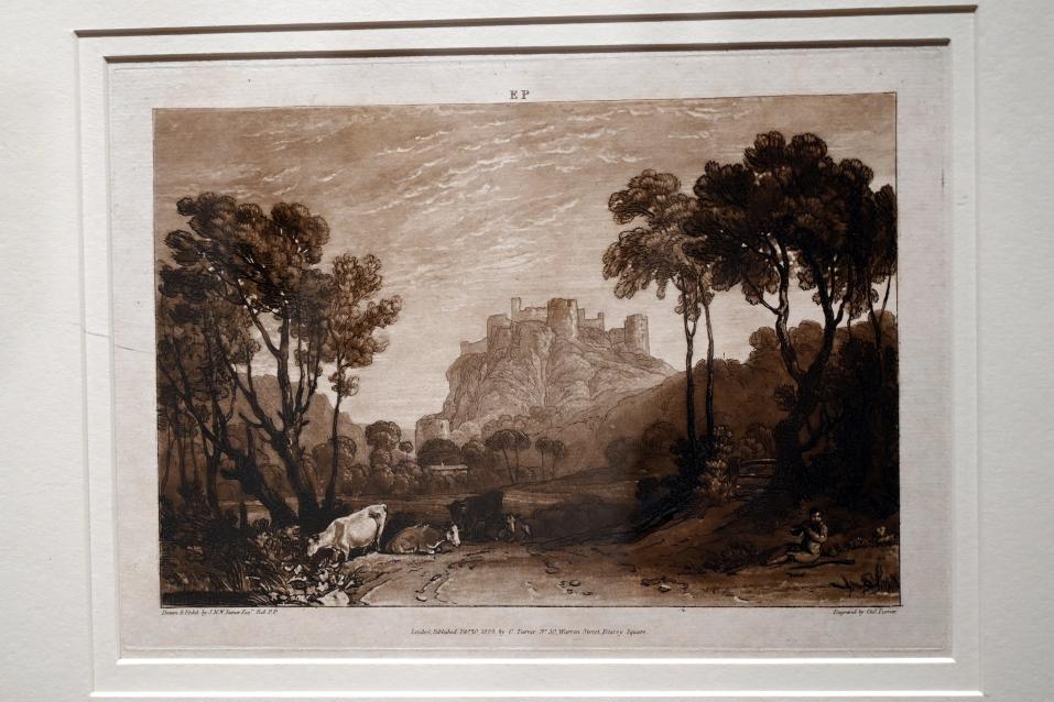 William Turner (Joseph Mallord William Turner) (1801–1845), Das Schloss oberhalb der Wiese, Ancona, Pinacoteca civica Francesco Podesti, Obergeschoss Saal 6, 1808, Bild 1/3