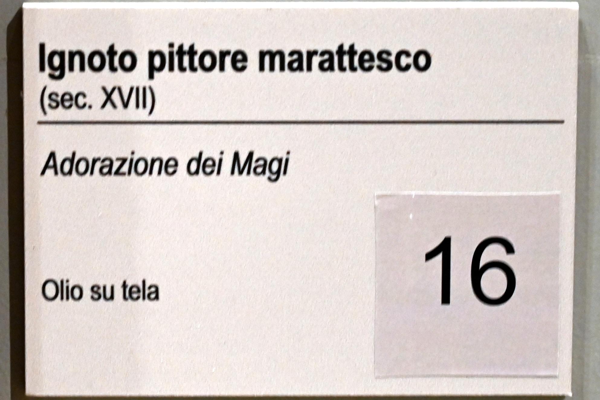 Carlo Maratta (Nachahmer) (Undatiert), Anbetung der Könige, Ancona, Pinacoteca civica Francesco Podesti, Obergeschoss Saal 9, Undatiert, Bild 2/2