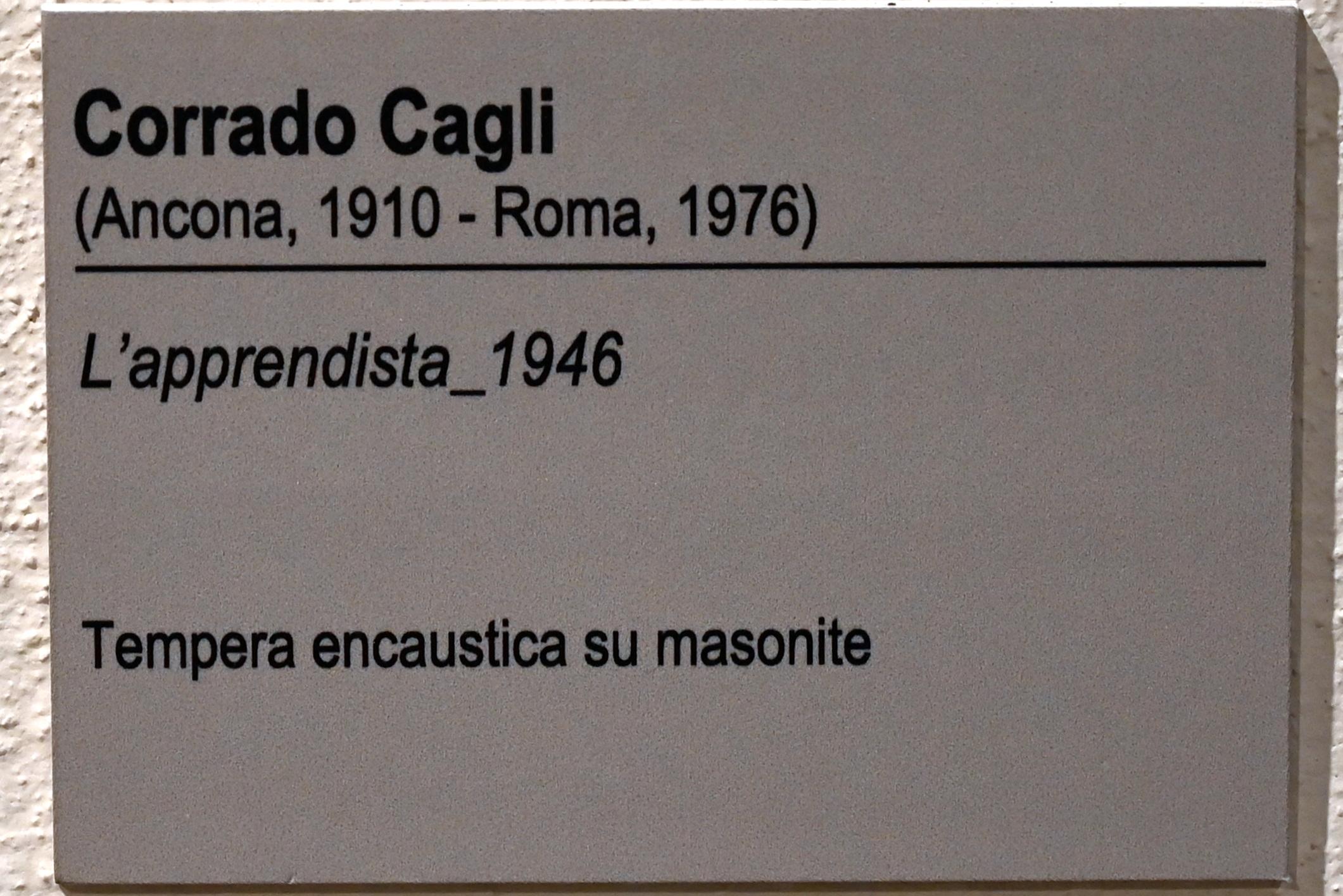 Corrado Cagli (1935–1971), Der Lehrling, Ancona, Pinacoteca civica Francesco Podesti, Zwischenetage Saal 1, 1946, Bild 2/2