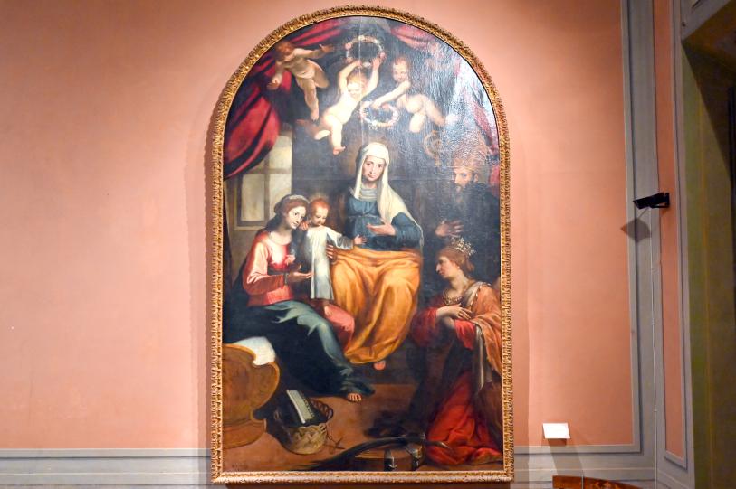 Antonino Sarti (1613–1628), Maria mit Kind zwischen den Heiligen Anna und Katharina und einem heiligen Bischof, Jesi, Städtische Kunstgalerie, Saal 6, 1613