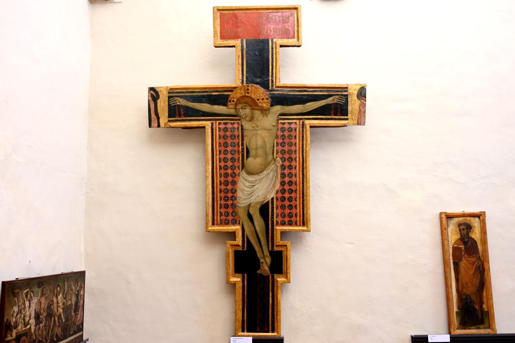 Kruzifixus, Gubbio, Pinacoteca Comunale im Palazzo dei Consoli, Obergeschoss Saal 2, um 1300, Bild 1/2