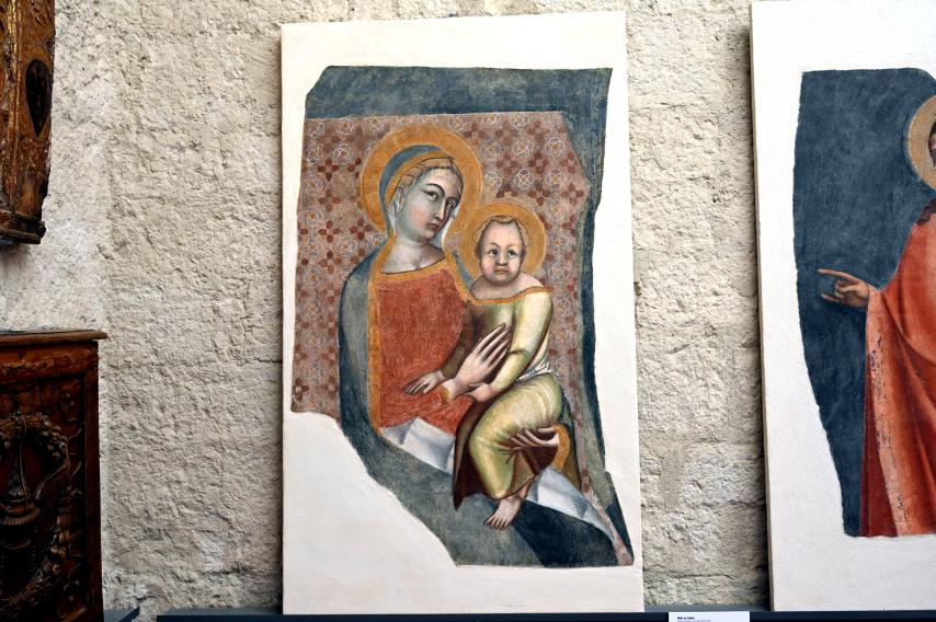 Mello da Gubbio (1324–1355), Maria mit Kind, Gubbio, Pinacoteca Comunale im Palazzo dei Consoli, Obergeschoss Saal 3, um 1350