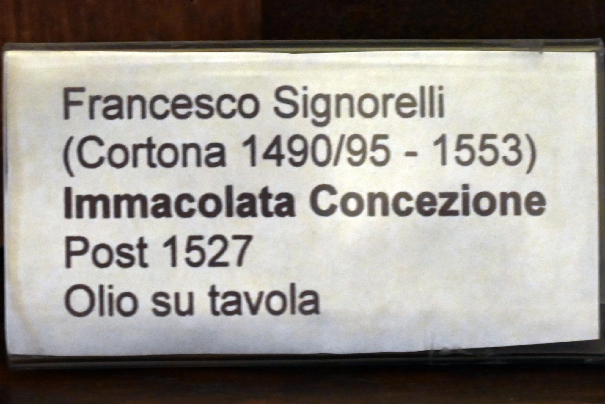 Francesco Signorelli (1528), Maria Immaculata, Gubbio, Pinacoteca Comunale im Palazzo dei Consoli, Obergeschoss Saal 4, nach 1527, Bild 2/2