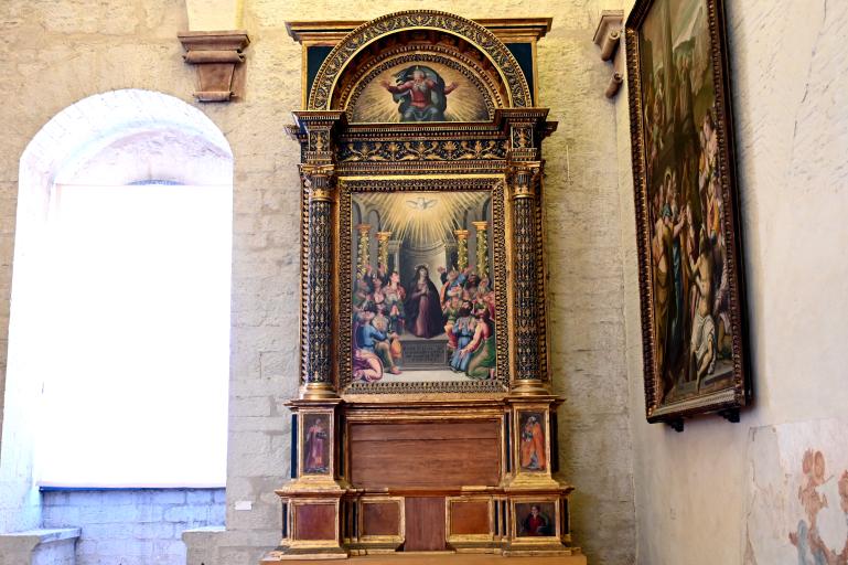 Benedetto Nucci (1490–1589), Pfingsten, Gubbio, Pinacoteca Comunale im Palazzo dei Consoli, Obergeschoss Saal 4, 1563, Bild 1/4