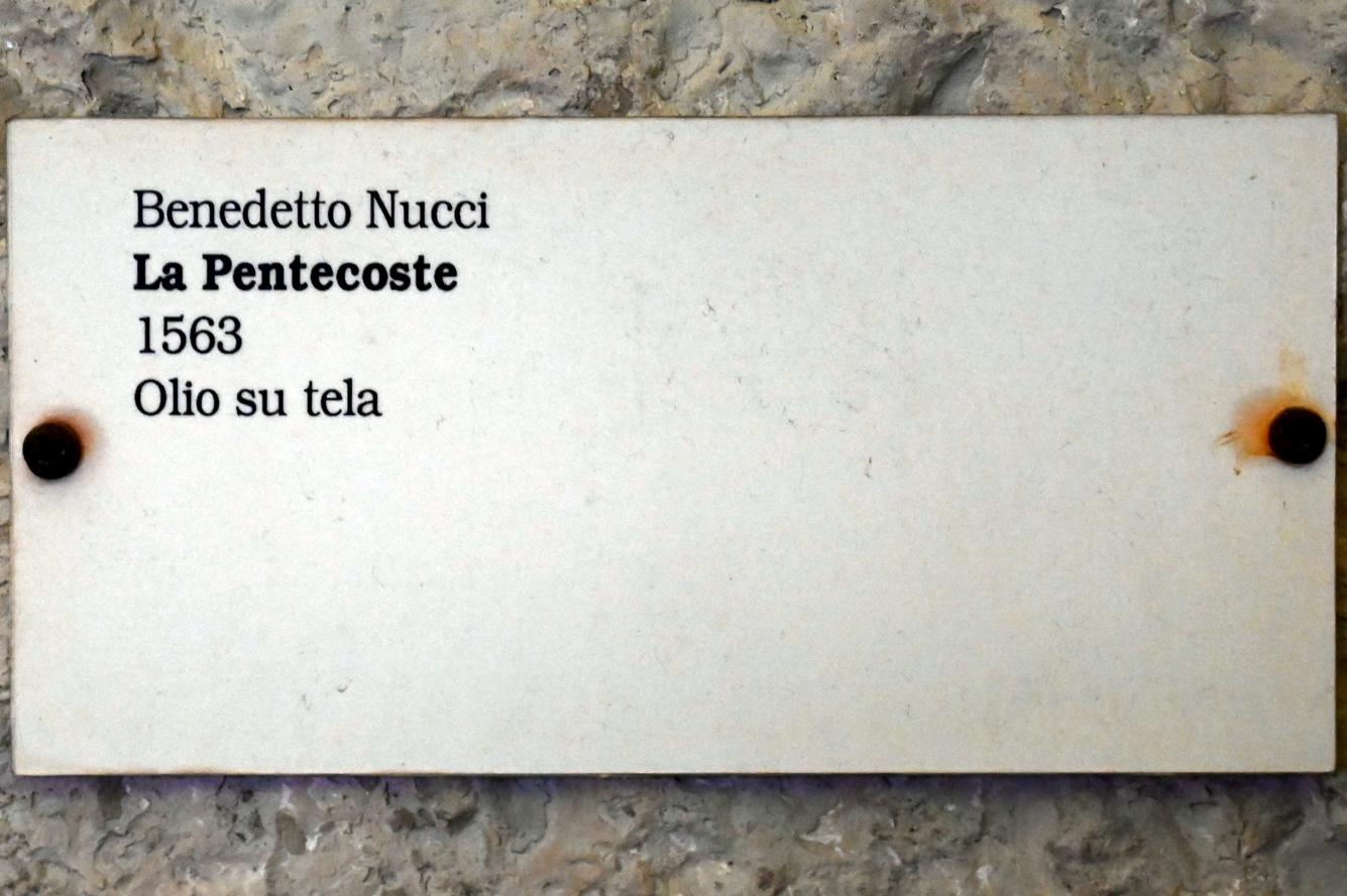 Benedetto Nucci (1490–1589), Pfingsten, Gubbio, Pinacoteca Comunale im Palazzo dei Consoli, Obergeschoss Saal 4, 1563, Bild 4/4