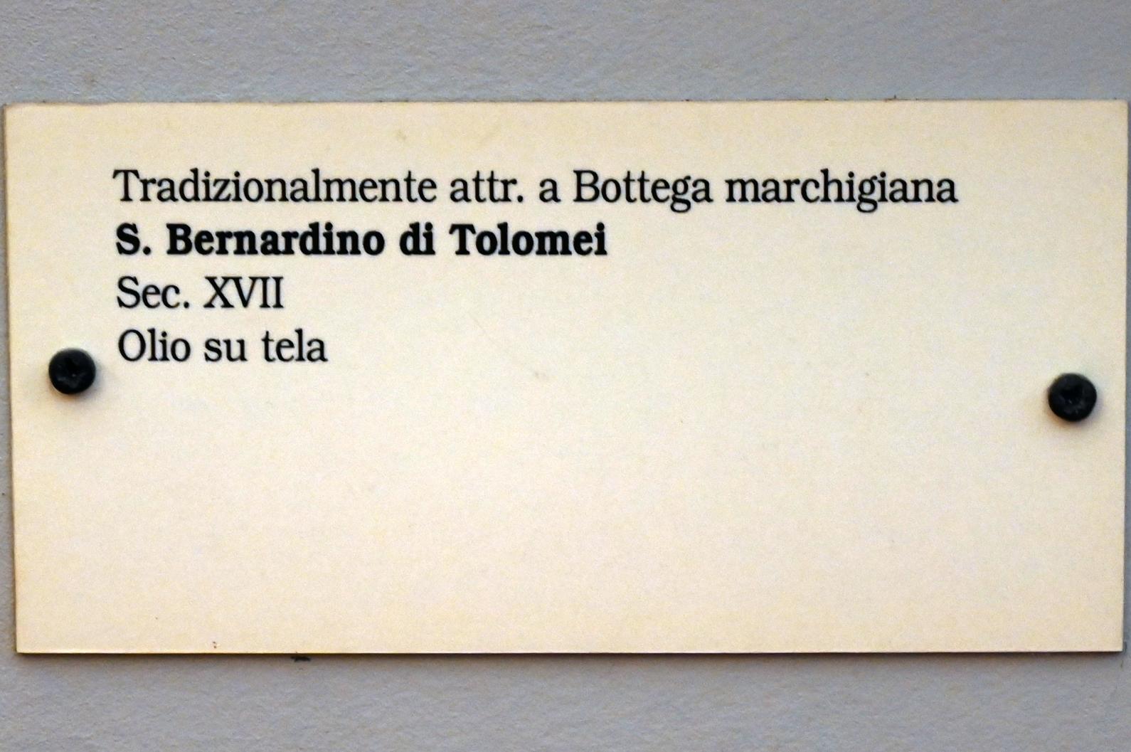 Heiliger Bernardo Tolomei, Gubbio, Pinacoteca Comunale im Palazzo dei Consoli, Obergeschoss Saal 5, 17. Jhd., Bild 2/2