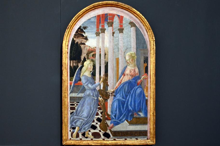 Francesco di Giorgio Martini (1460–1495), Mariä Verkündigung, Gubbio, Museum im Palazzo Ducale, Saal 1, um 1470, Bild 1/2