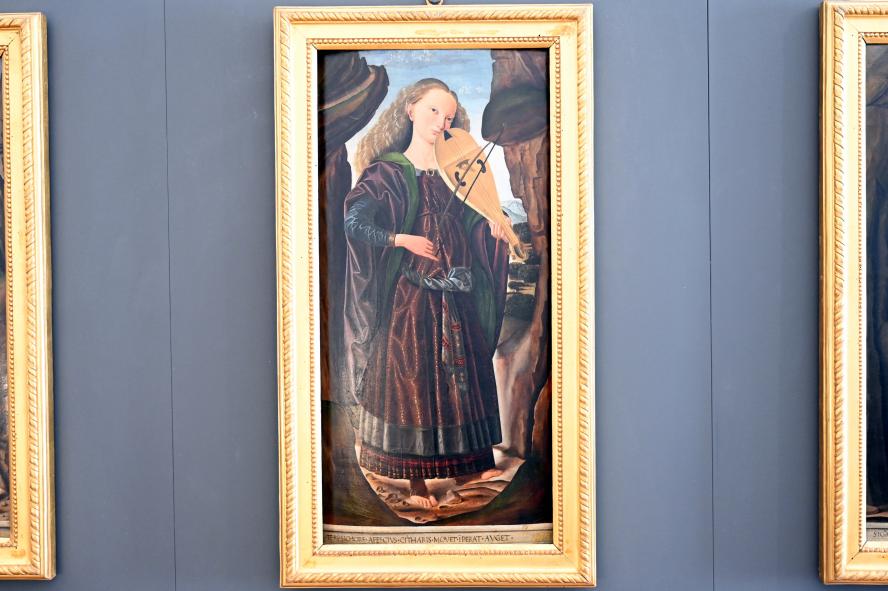 Giovanni Santi (1482–1494), Terpsichore, Gubbio, Palazzo Ducale, jetzt Gubbio, Museum im Palazzo Ducale, Saal 2, Undatiert, Bild 1/2