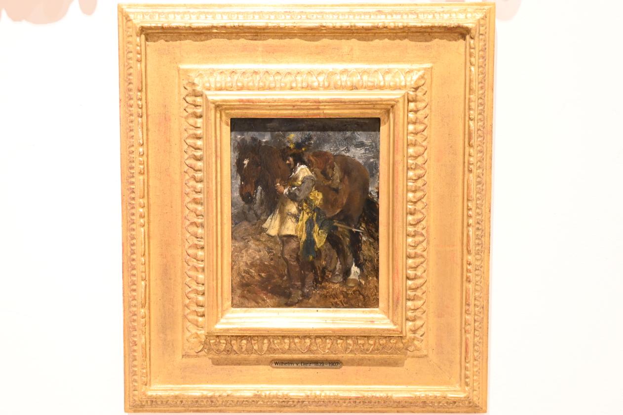 Wilhelm von Diez (1876–1902), Reiter mit Pferd, Erding, Museum Erding, Erdinger Künstler, 1876