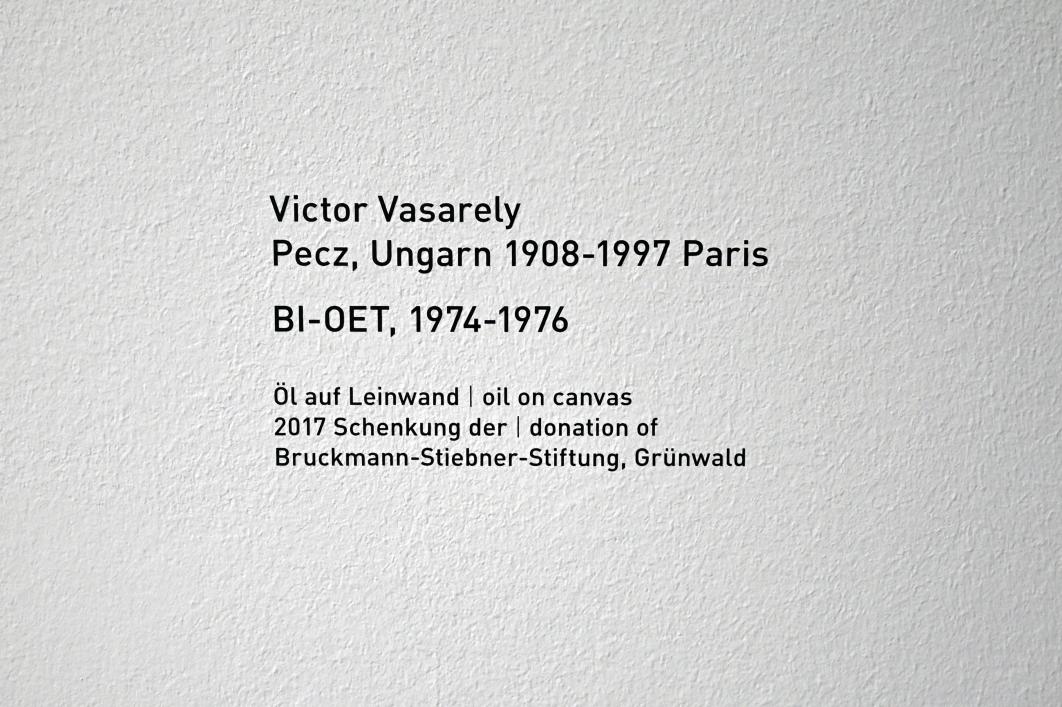 Victor Vasarely (1957–1975), BI-OET, München, Pinakothek der Moderne, Gang im Ostflügel 2022, 1974–1976, Bild 2/2