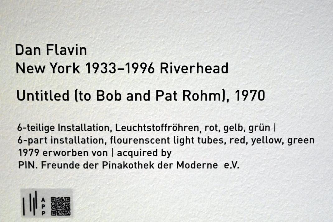 Dan Flavin (1963–1970), Untitled (to Bob and Pat Rohm), München, Pinakothek der Moderne, Saal 32 2022, 1970, Bild 5/5
