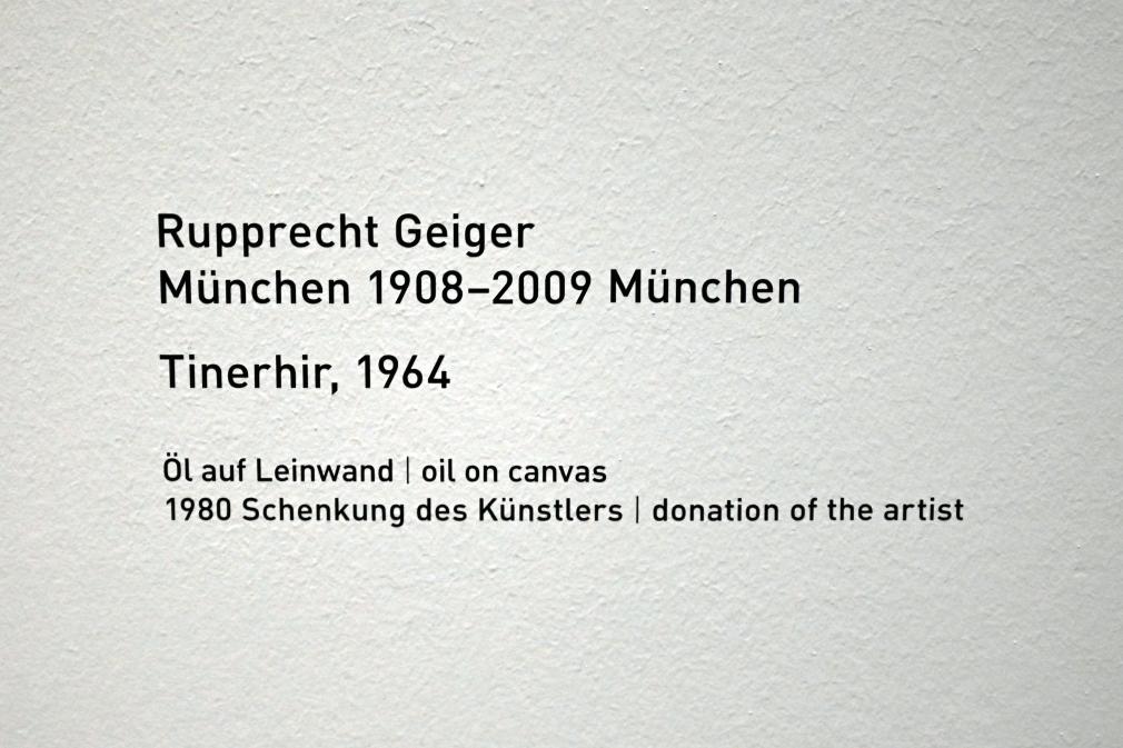 Rupprecht Geiger (1948–1982), Tinerhir, München, Pinakothek der Moderne, Saal 29 2022, 1964, Bild 2/2